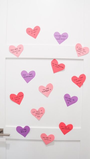 The kids FAVORITE Valentines Tradition 💗 By February 14th, their door will be filled with so much LOVE and AFFIRMATION 💕 Share this idea with your mom friends, tag them below or save it so you don’t forget!!

#valentines #momlife #houstonmoms #momsofinstagram #valentinesday