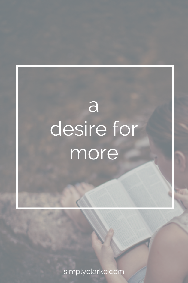 a desire for more