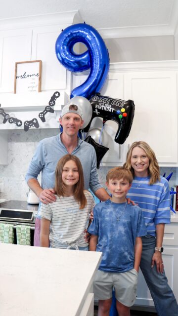 Copy. Paste. Little Kev wanted the exact same birthday party as last year! 💙🎮

We had @fraustosmobilegameroom come out again and the boys LOVED it!

Their game truck is so cool! 💥 They have all the best game systems and games, a Photo Booth and cameras so you can watch the kids while they are playing inside. 🏎️

It was seriously so awesome! 10/10 recommend.

The boys went back and forth from the game truck to playing basketball 🏀 and it was just such a sweet night.

#kcclarkejr #clarkelittles #gamerparty #kidsbirthdayparty