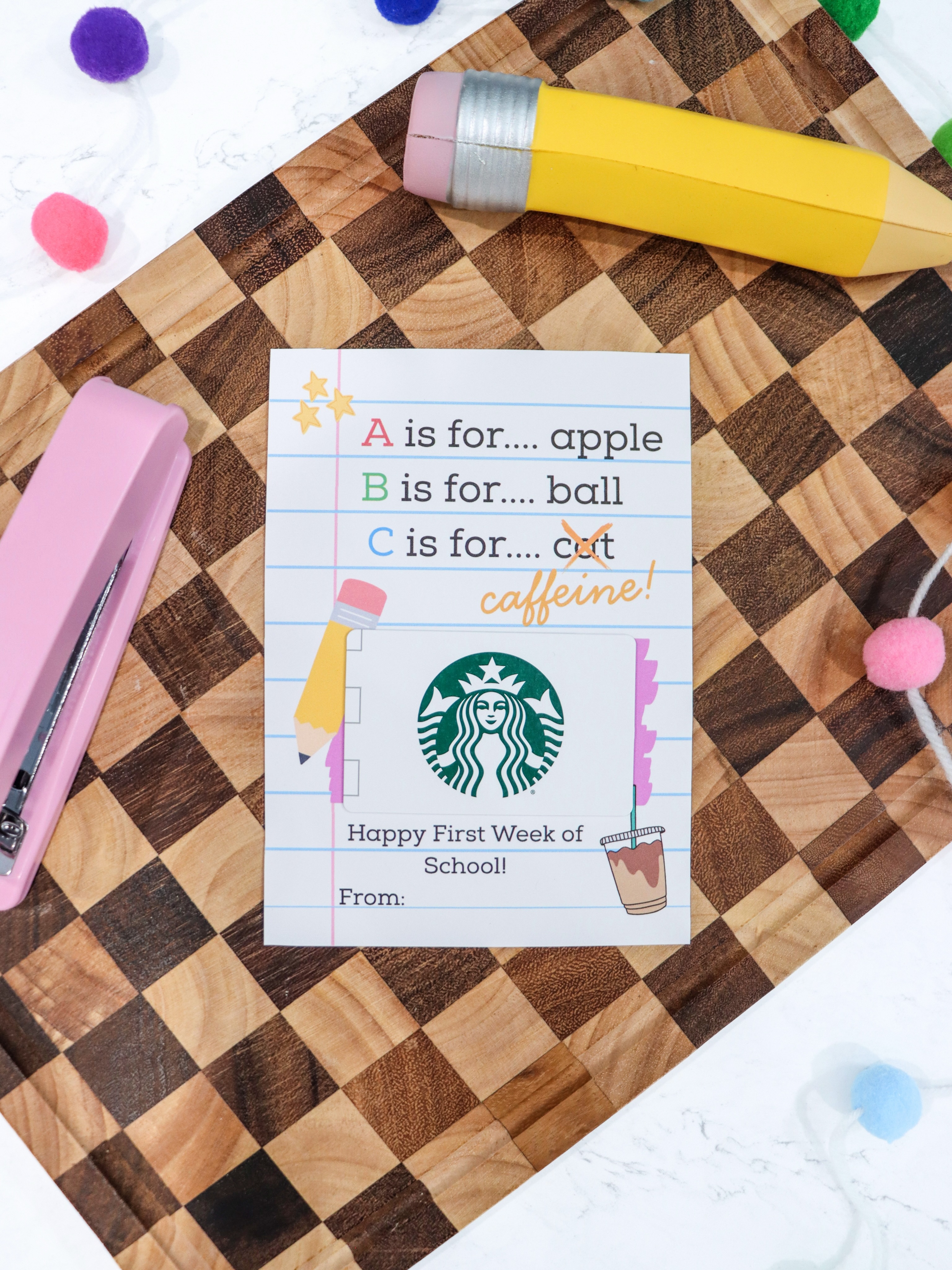 ☕📚 A is for Apple. B is for Ball. C is for… Caffeine! 😂

If you’re looking for an easy first week of school teacher gift, this coffee gift card holder is such a fun way to welcome your child’s teacher!

Just print, add a coffee gift card, and you’ve got a thoughtful back-to-school teacher gift they’ll actually use. ✏️💛

Comment “SHOP” and I’ll send you the printable link! ☕️✨

#BackToSchool #TeacherGift #FirstWeekOfSchool #TeacherAppreciation #PrintableGiftTag / https://liketk.it/6kzpS